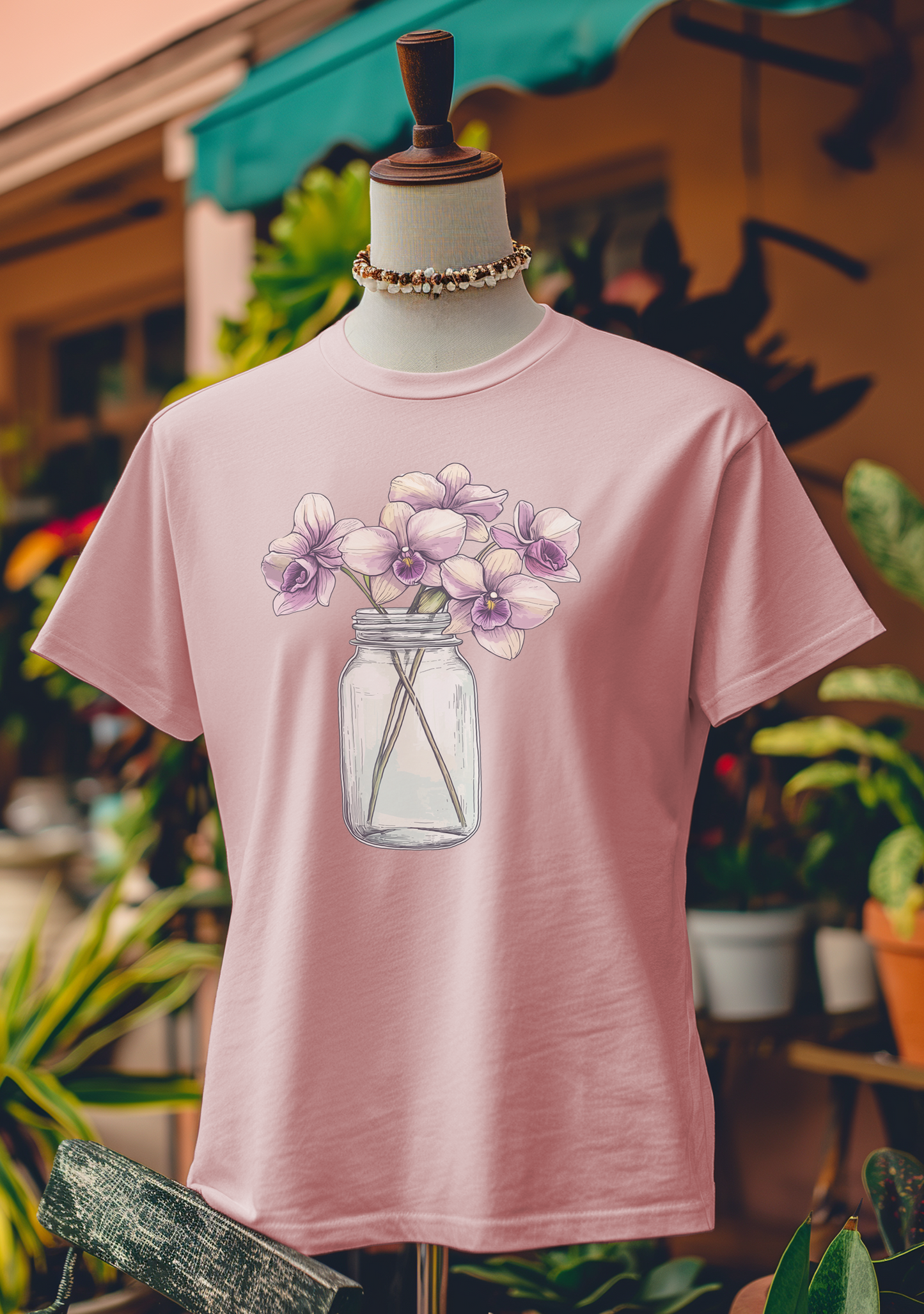 Orchids in Mason Jar T-Shirt