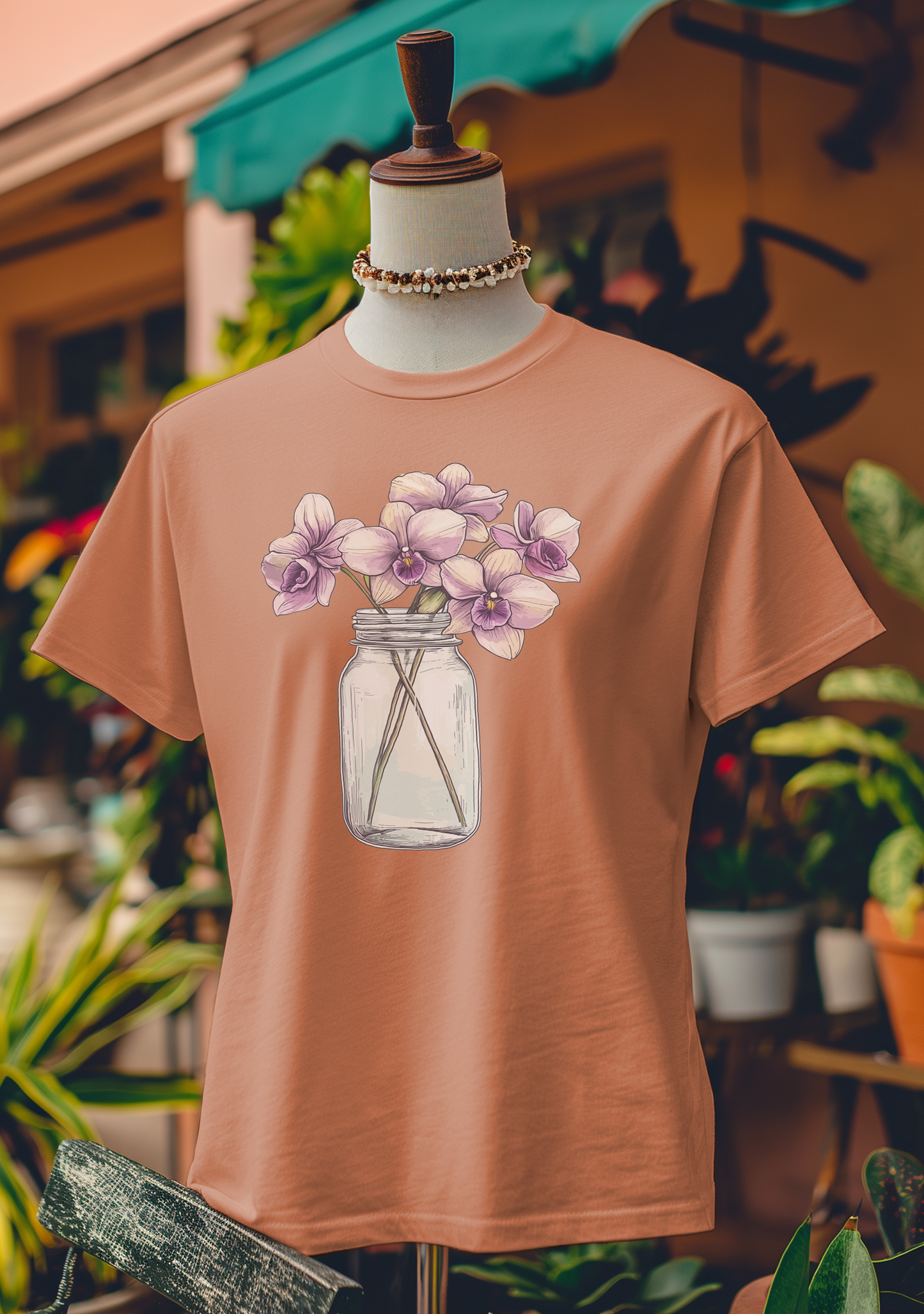 Orchids in Mason Jar T-Shirt