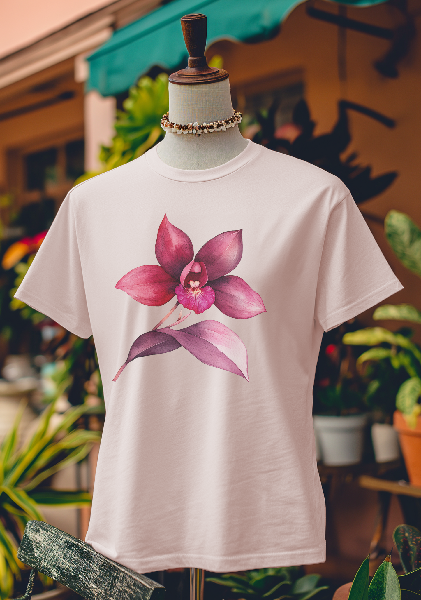 Crimson Elegance Orchid T-Shirt